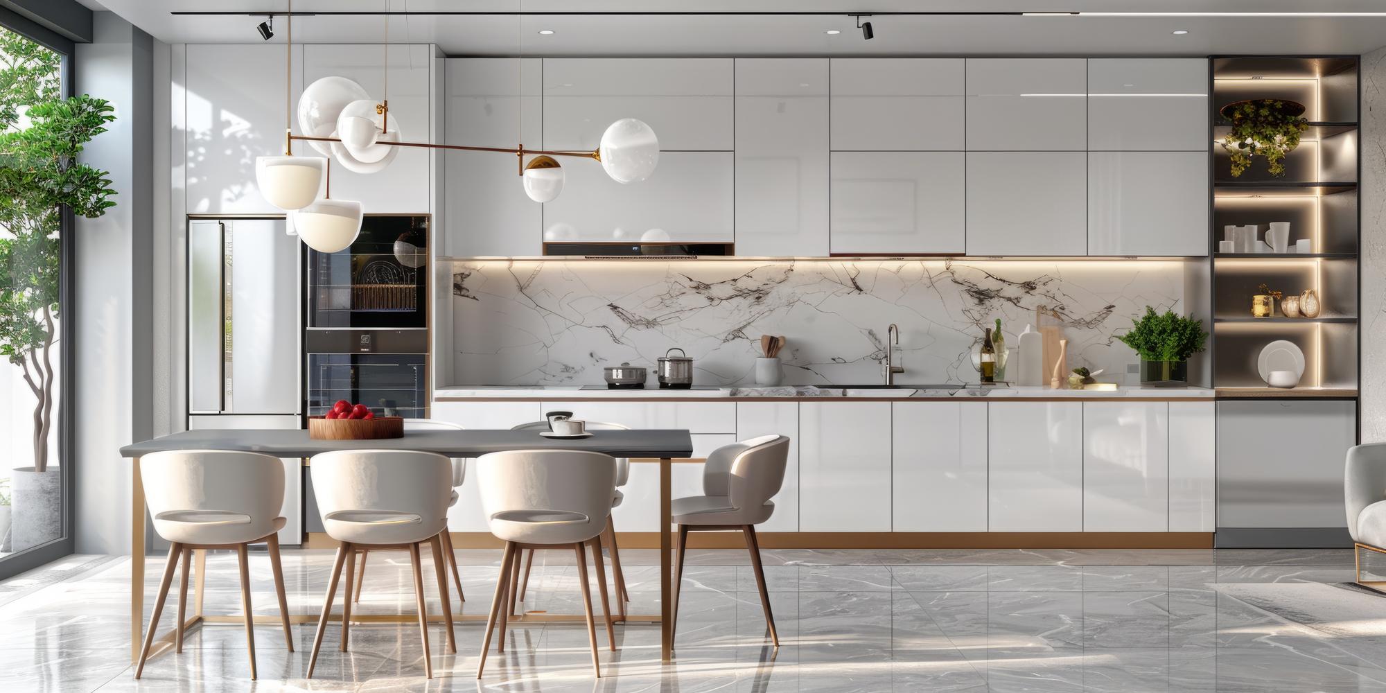 بازسازی آشپزخانه مدرن با نورپردازی و هوشمندسازی | عمارت آرا