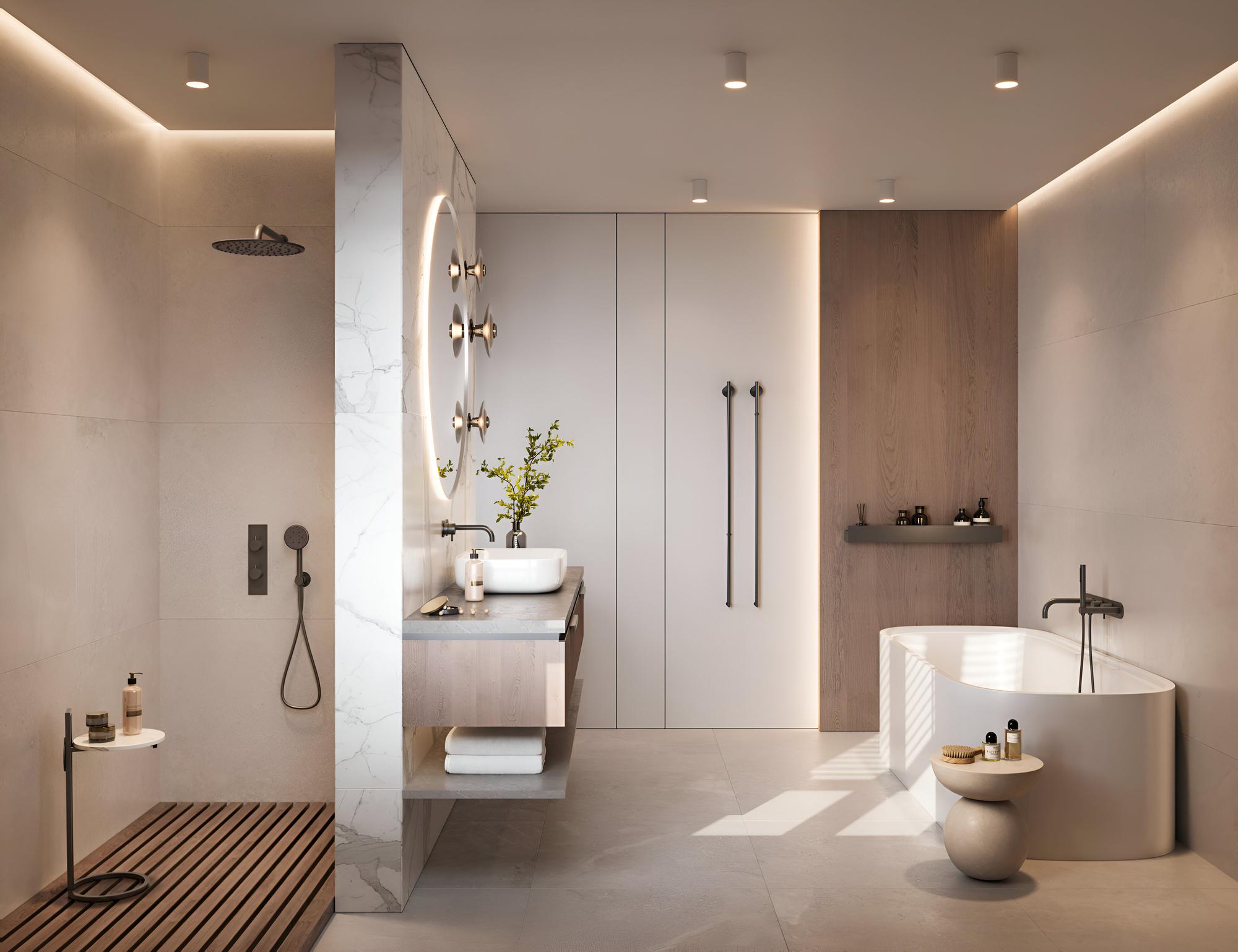 بازسازی و طراحی سرویس بهداشتی مدرن و لوکس با متریال باکیفیت | عمارت آرا