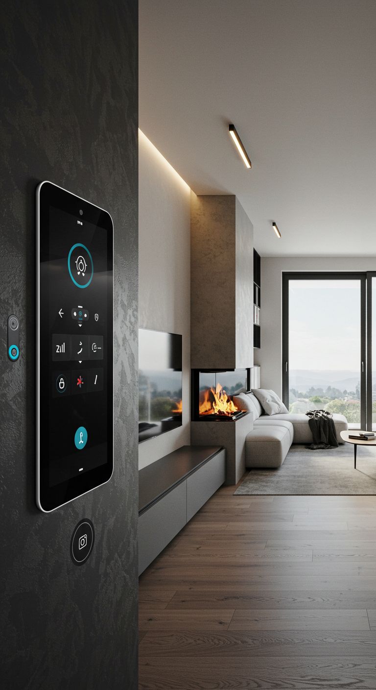 طراحی و اجرا نورپردازی خطی و مخفی در تیویوال مدرن با پنلهای ترموود و سنگ اسلب